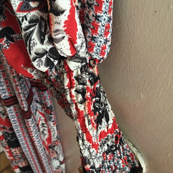 Shirted waist Scarf print Maxi dress - Picture 7 of 13